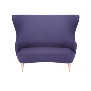 Wingback Sofa Blue Copper Legs