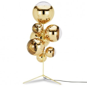 LUSTRE SUR PIED MIRROR BALL OR Tom Dixon